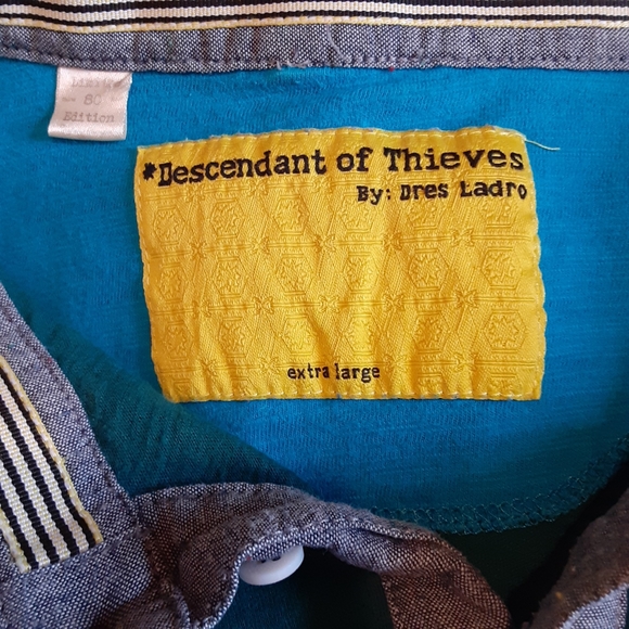 Descendants of Thieves, by Dres Ladro, Ltd. Edition, 3 Button Polo, Size XL - Picture 2 of 11